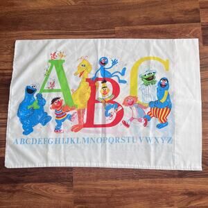 Vintage Sesame Street ABC Standard Size Pillowcase